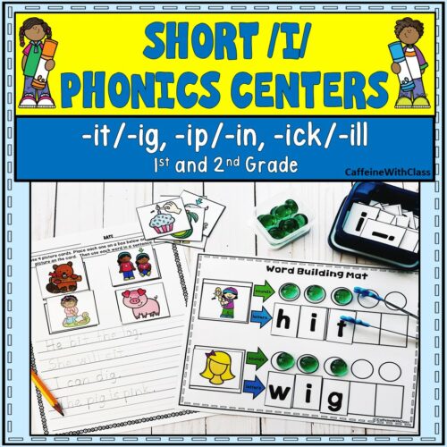 Short I Phonics Centers and Writing Activities's featured image
