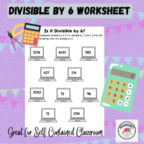 Divisible by 6 Worksheet Divisibility Rules SPED Math Classful