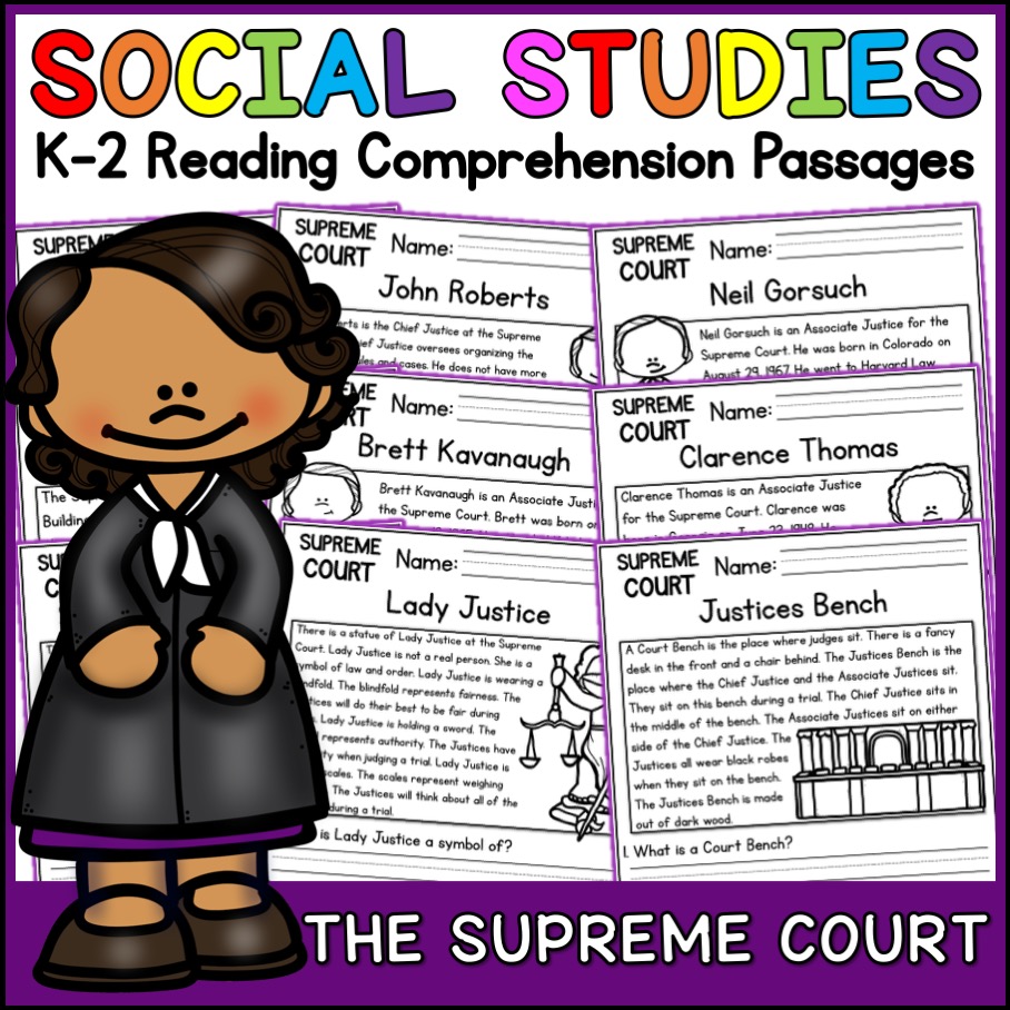 Supreme Court Social Studies Reading Comprehension Passages K-2