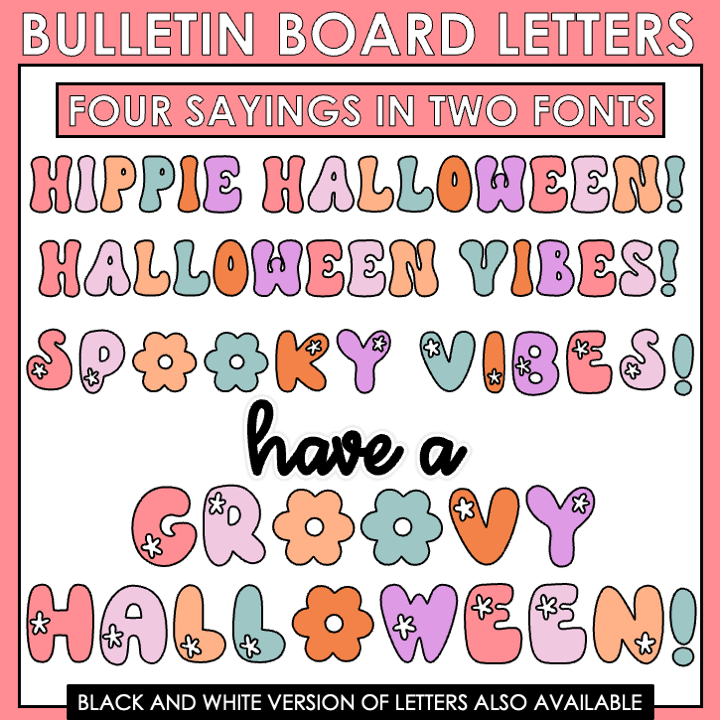 Retro Halloween Bulletin Board Letters Download