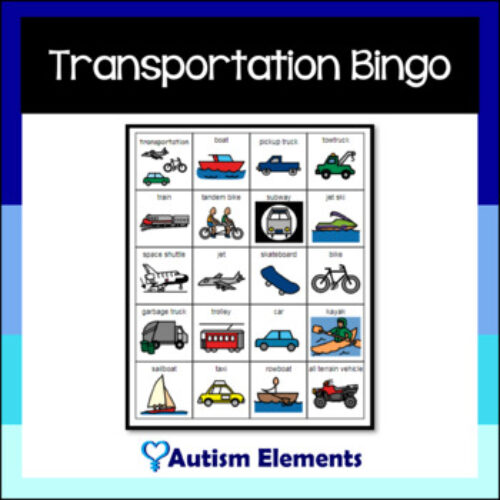 Transportation Bingo- Vehicles- SPED & Autism Resources's featured image