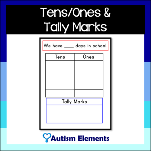 Days In School Tally/ Tens & Ones- Math- Counting- SPED & Autism Resources's featured image