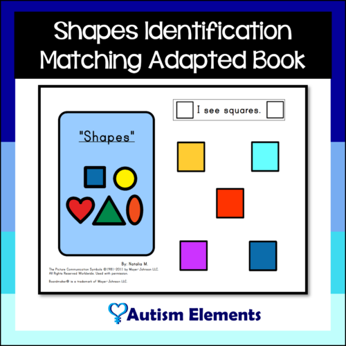 Matching Colors or Shapes Adapted Book- SPED & Autism Resources's featured image