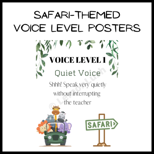 Safari Theme, Voice Level Posters, Classroom Management's featured image