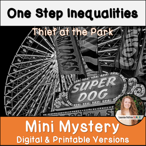 Solving One Step Inequalities Activity Mini Mystery's featured image