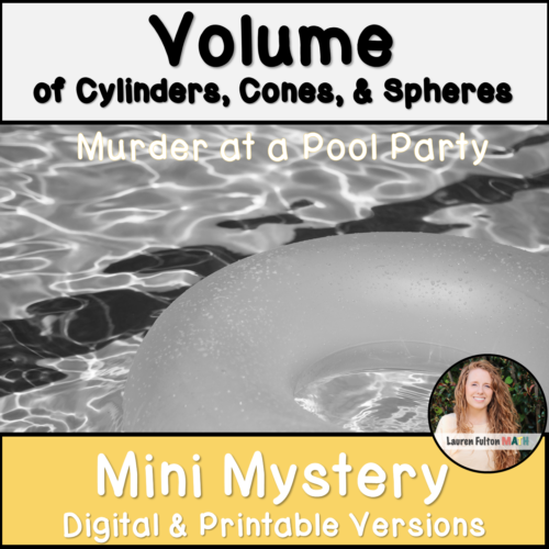 Volume of Cylinders Cones and Spheres Activity Mystery's featured image