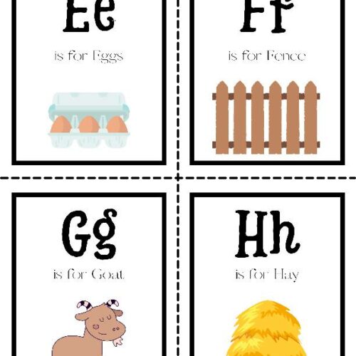 Barnyard Alphabet Posters, Farm Flashcards's featured image