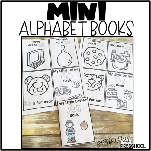 Mini Alphabet Books Foldable One Page Books for Preschool & Kindergarten No Prep's featured image