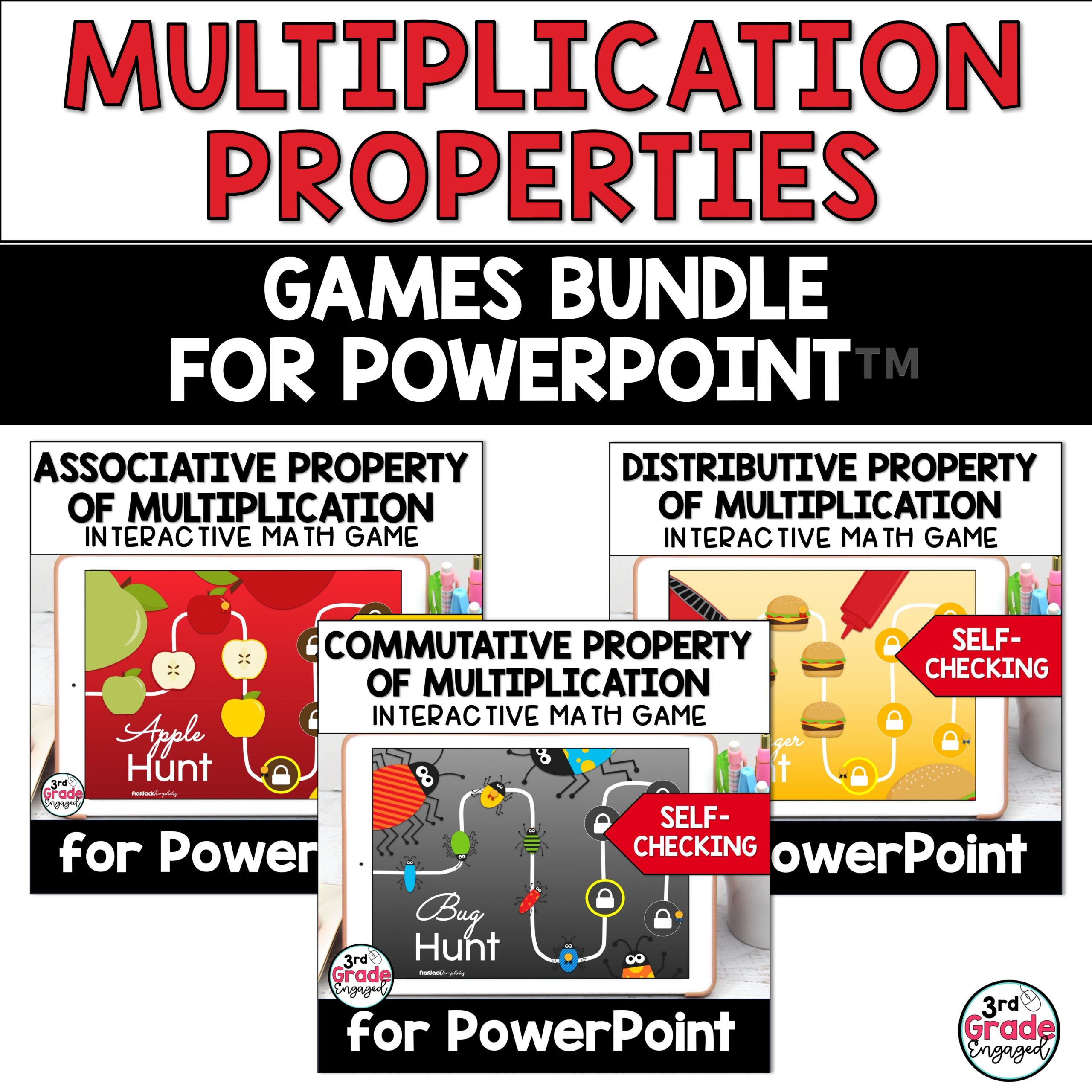 Properties of Multiplication Games Bundle for PowerPoint ™'s featured image