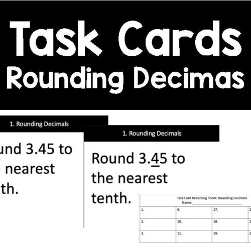 Math Task Cards: Rounding Decimals's featured image