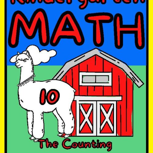 #10 A Kindergarten Math Worksheet Color Number 10 Counting llamas Barn Farm Themed Classroom Decor's featured image