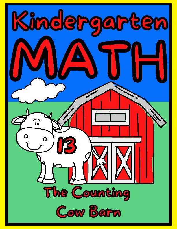 #13 A Kindergarten Math Color Number 13 The Counting Cow Barn Farm Themed Classroom Decor