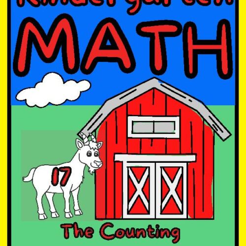 A Kindergarten Math Worksheet Color Number #17 Goat Barn Farm Themed Classroom Decor's featured image