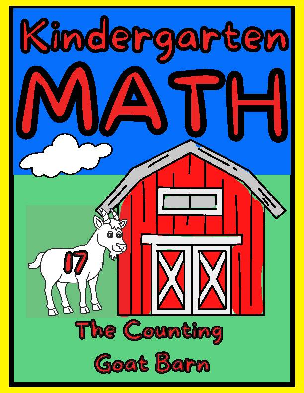 A Kindergarten Math Worksheet Color Number #17 Goat Barn Farm Themed Classroom Decor