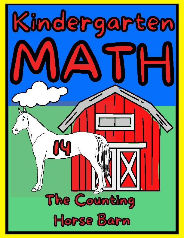 #14 A Kindergarten Math Color Number 14 Horse Farm Barn Theme Classroom Decor