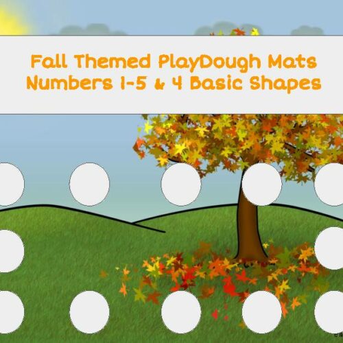 Fall Themed PlayDough Mats (Numbers & Shapes)