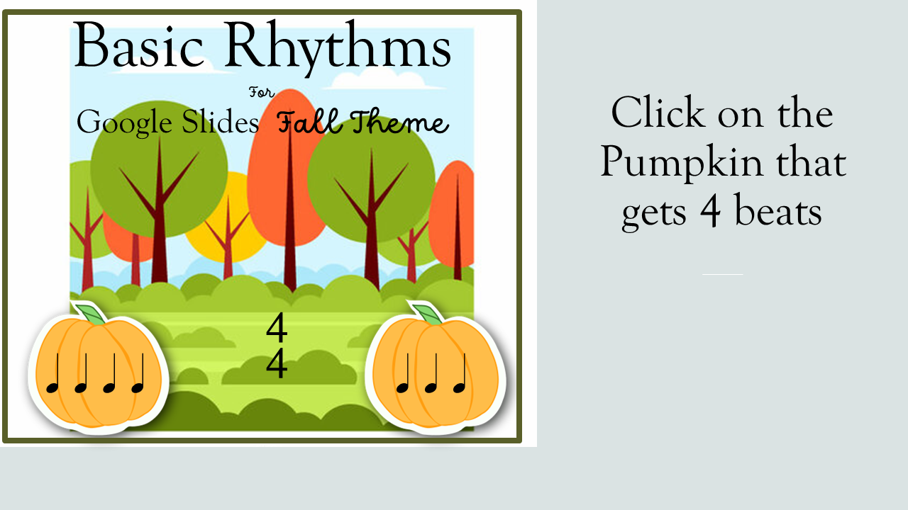 Basic Rhythm - Fall Theme - Google Slides