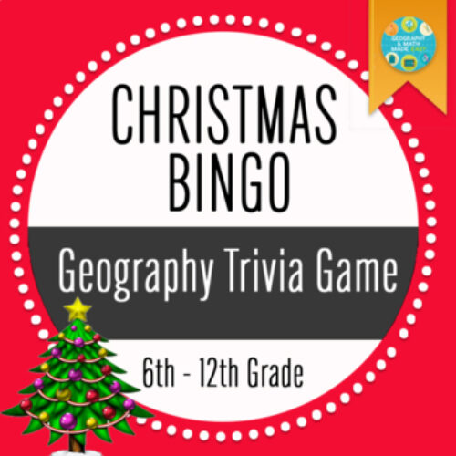 Geography Trivia Game For Christmas: Christmas Tree Bingo's featured image