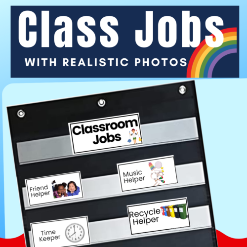 Preschool Classroom Job Chart with Realistic Photos and Jobs to Encourage SEL's featured image