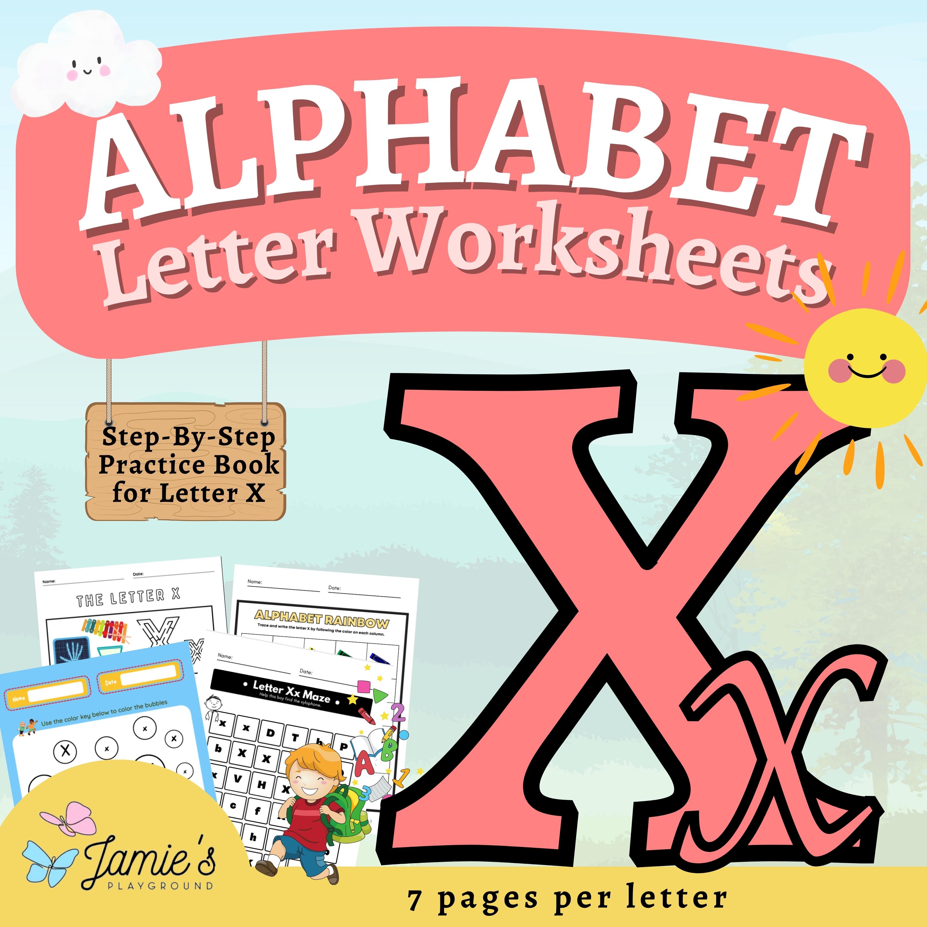 Kids Under 7: Letter X Worksheets and Coloring Pages