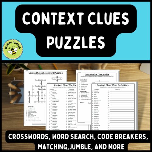 Context Clues Tier 2 Vocabulary Puzzles Middle School's featured image