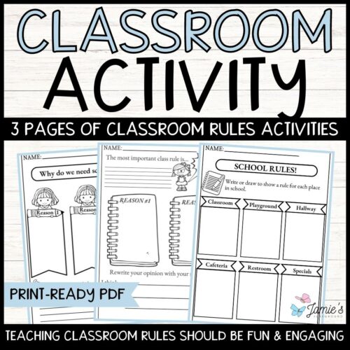 Classroom Rules Writing Activity 3 - Writing Prompts & Reflection Journal's featured image