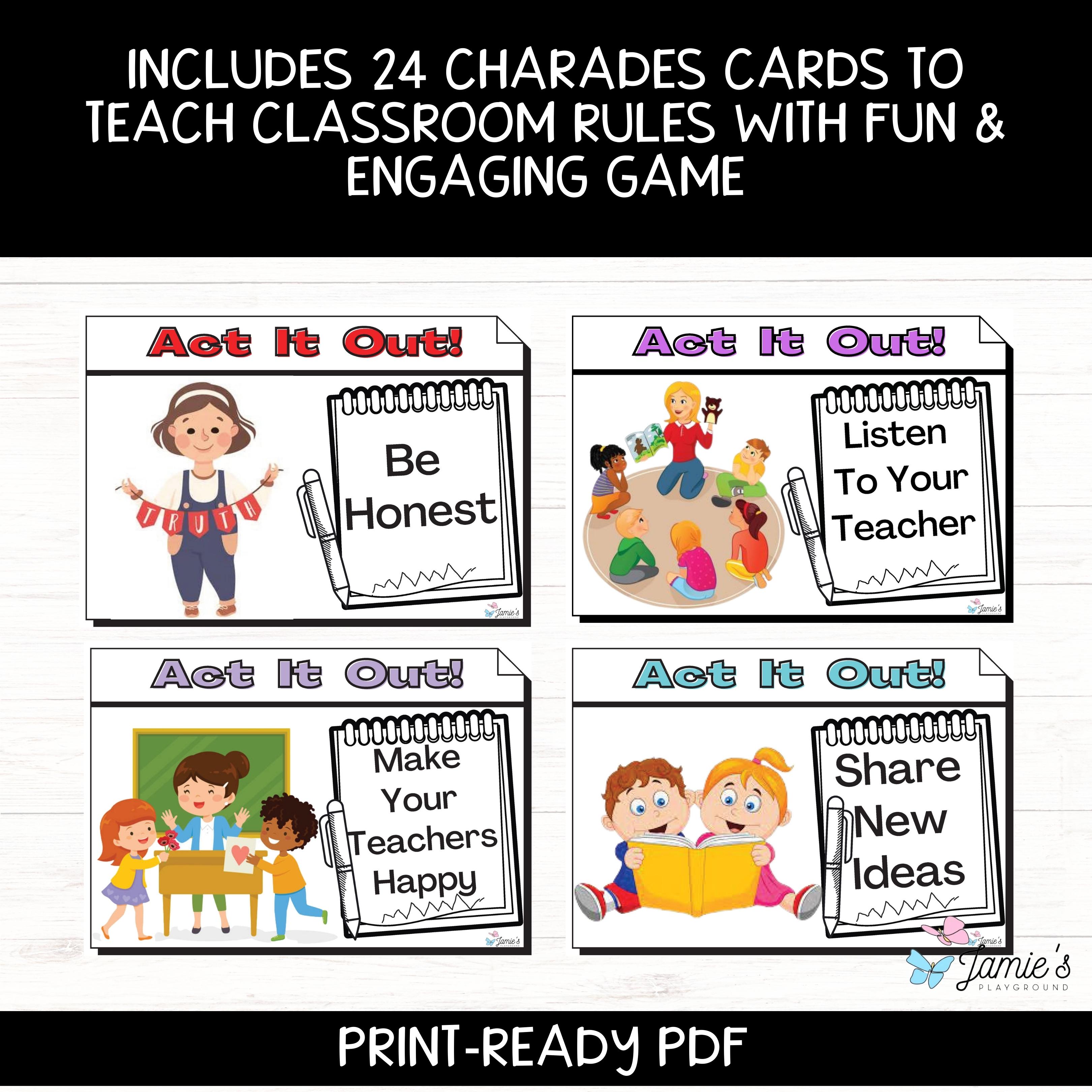 Classroom Rules & Expectations Charades- Fun & Engaging Back to School  Activity - Classful