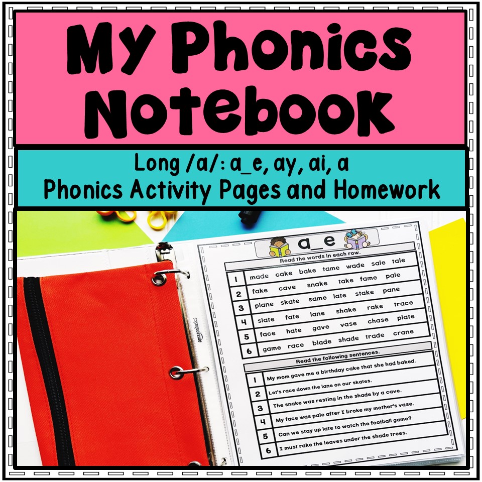 Long A - Phonics Activity Sheets and Homework