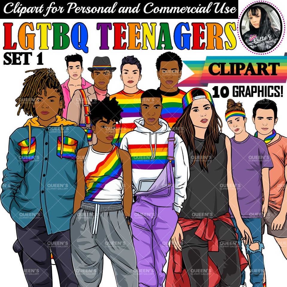 LGTBQ Teenagers / LGTBQ Teens Clipart