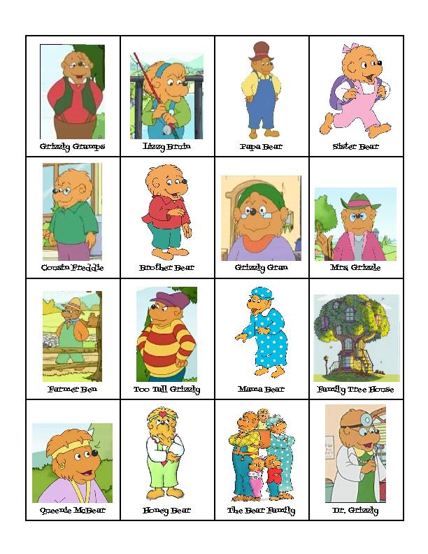 free clipart book characters berenstain bears