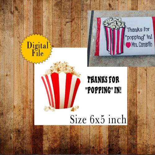 Back to School Popcorn Labels's featured image