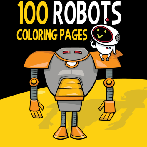 Coloring Pages with Robots for Kindergarten, 1st Grade and 2nd Grade, Full Page's featured image