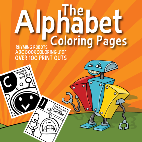 The Alphabet Coloring Pages Print Out over 100 ABC Rhyming Robots's featured image