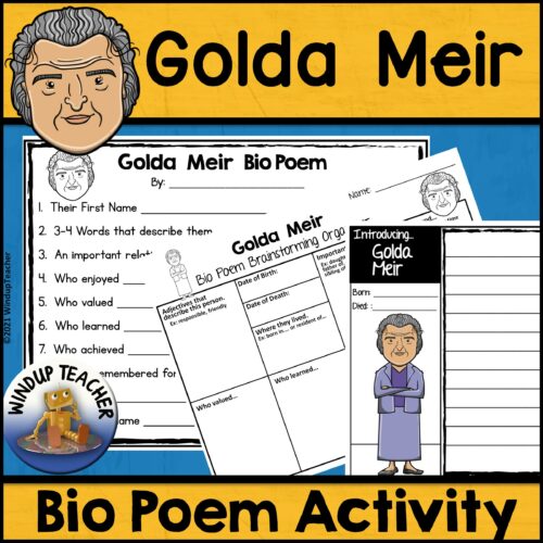 Golda Meir Poem Writing Activity's featured image
