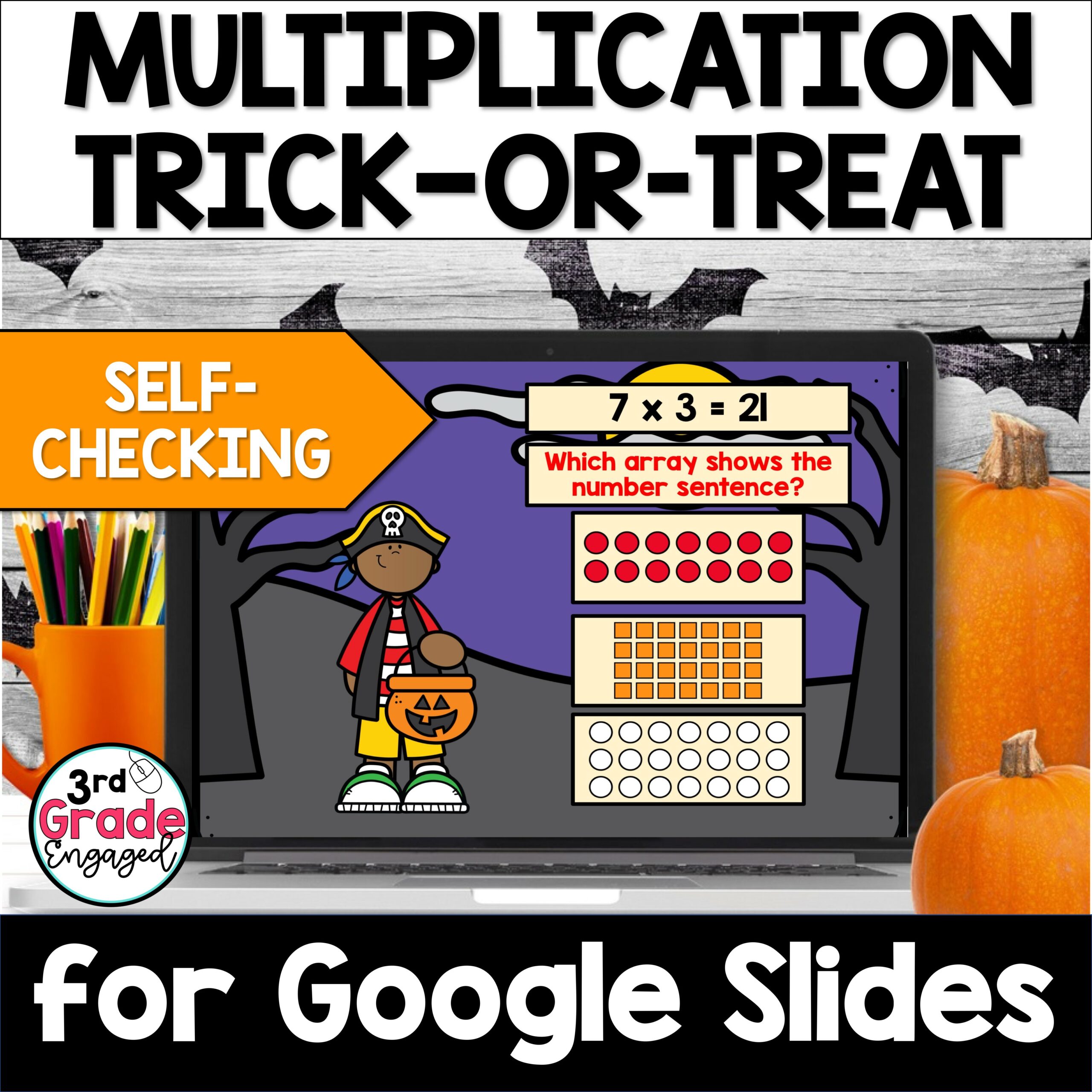 Halloween Multiplication Trick or Treat Activity for Google Slides ™