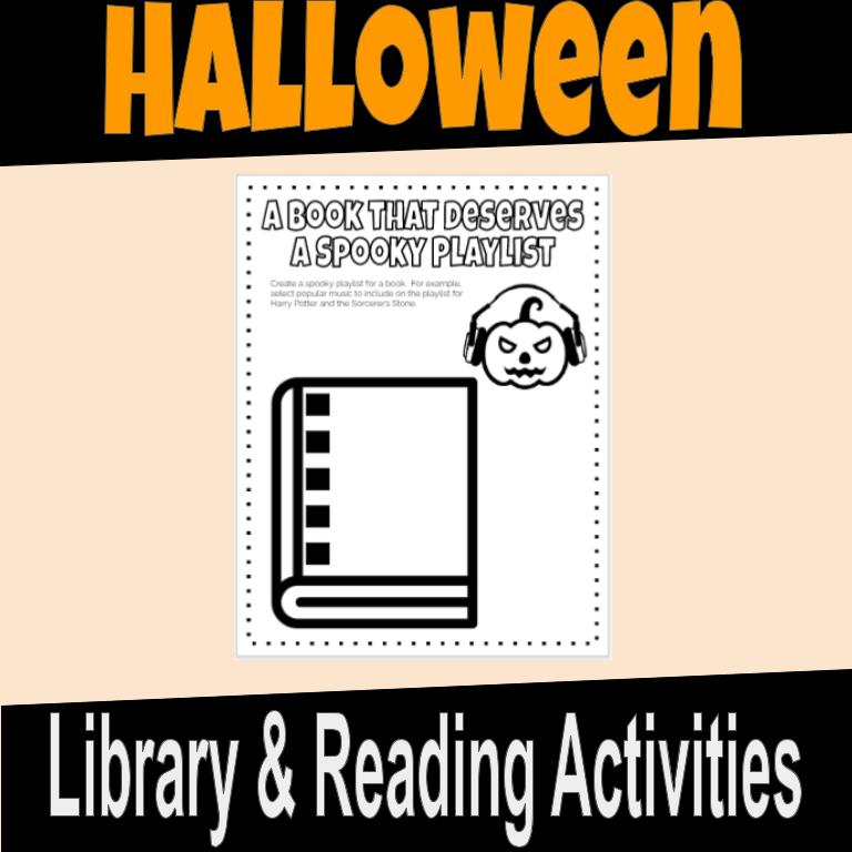 Library Reading Halloween Graphic Organizers