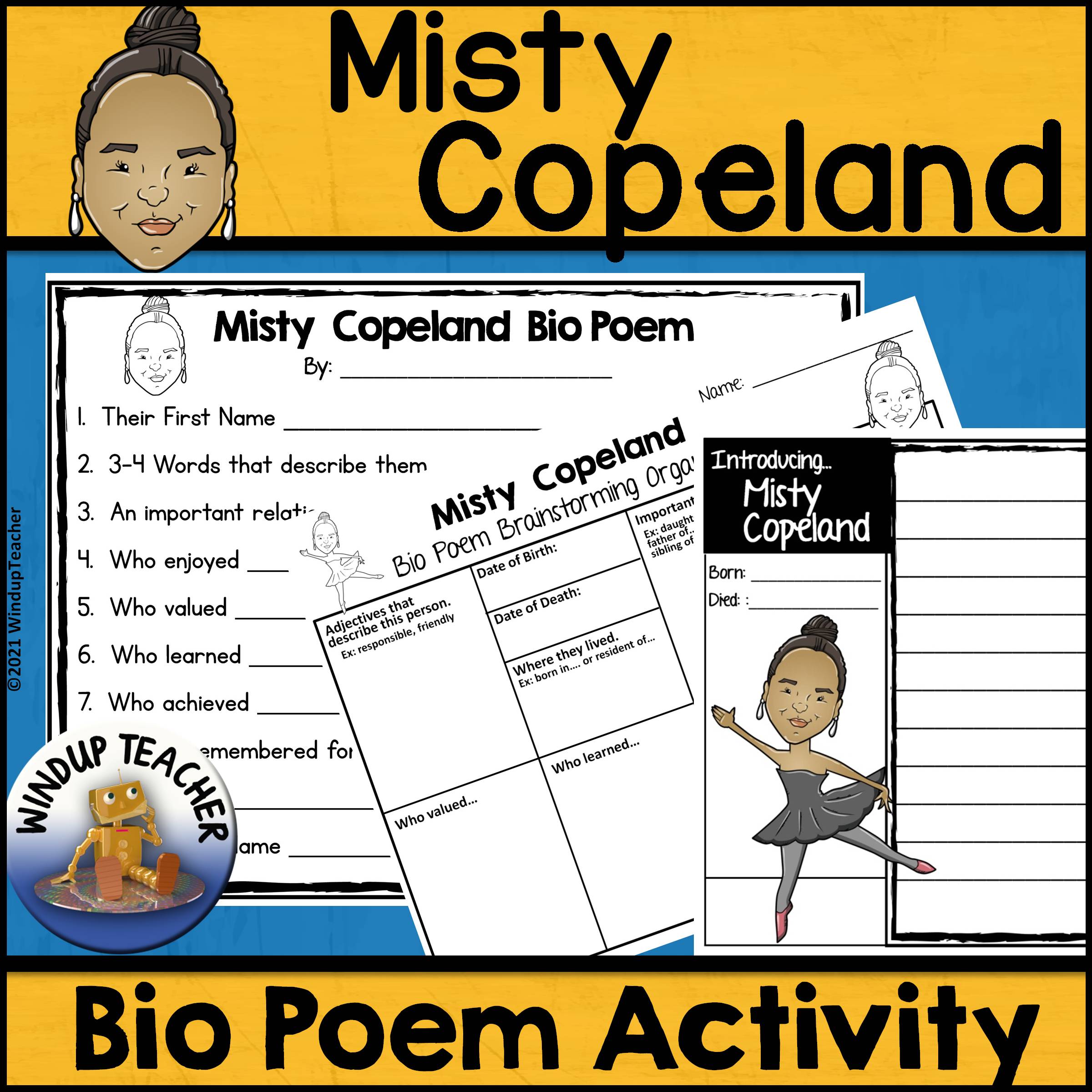 Misty Copeland Poem Writing Activity