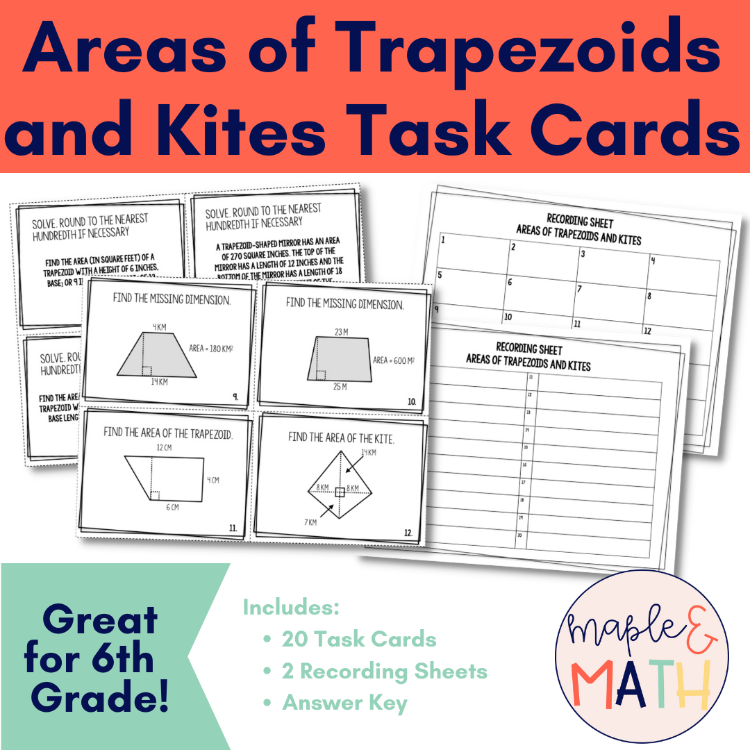 Areas of Trapezoids and Kites