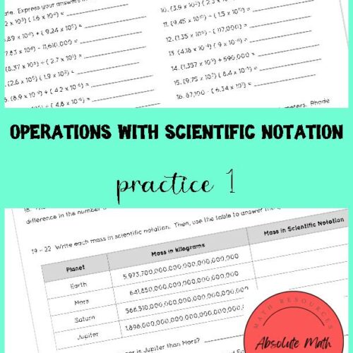 Operations with Scientific Notation Practice 1's featured image