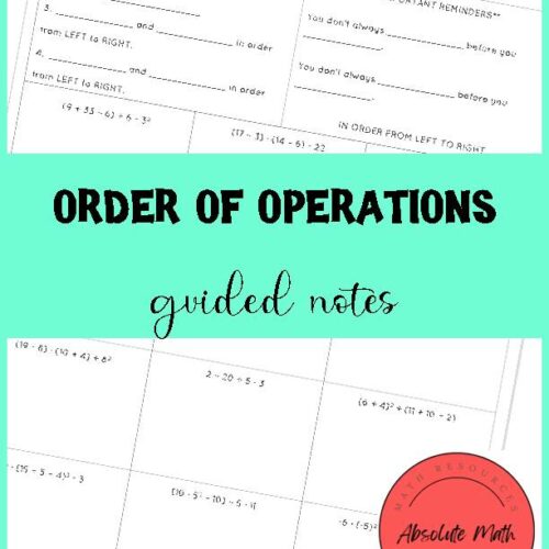 Order of Operations Guided Notes's featured image