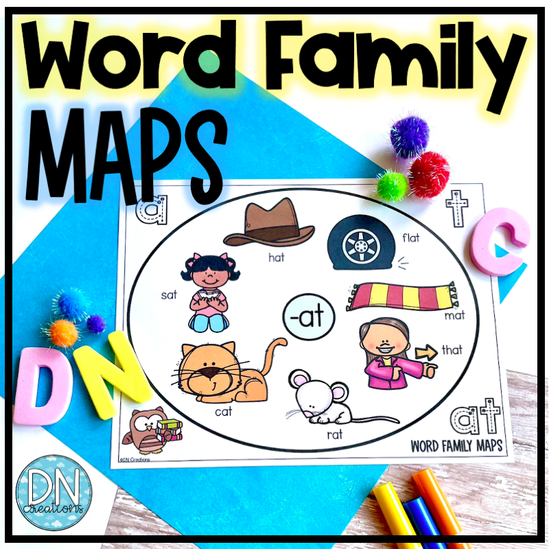 Word Family Maps l Short Vowel Anchor Charts l CVC Graphic Organizers
