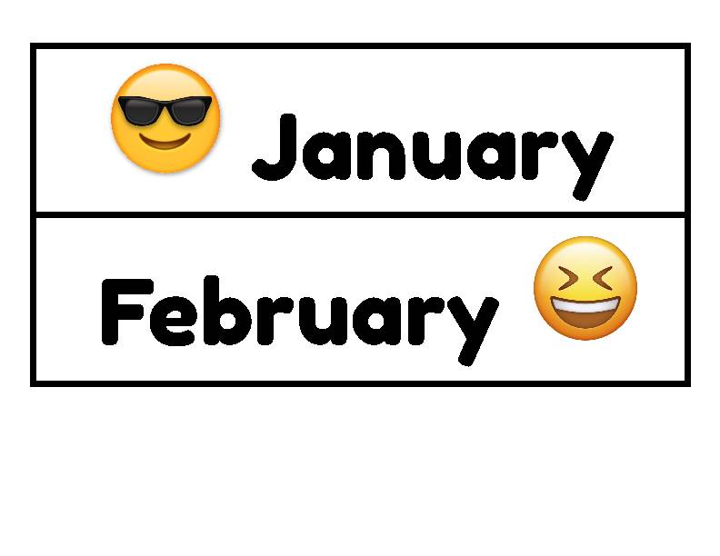 Emoji Themed Calendar Set