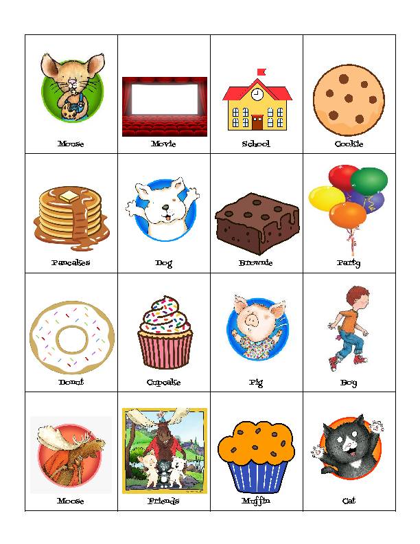 If You Give a Mouse a Cookie Series Bingo