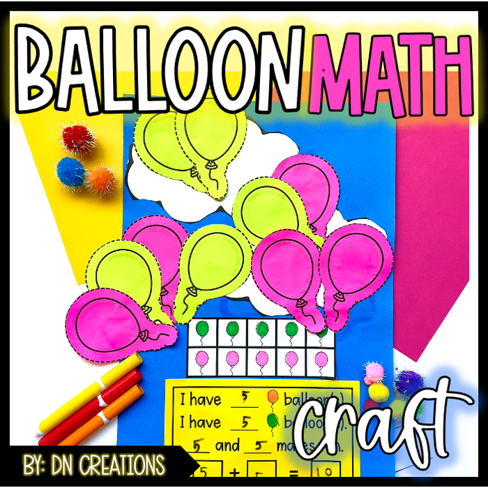 Numbers to 10 Balloon Craft l Kindergarten Math Craft l Math Paper Craft