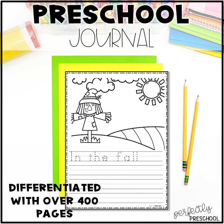 Preschool Journal Writing and Prompt Pages for the Year