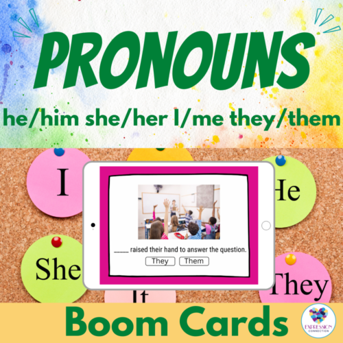 Personal Pronouns 1st to 5th Grade Speech Therapy Boom Cards's featured image