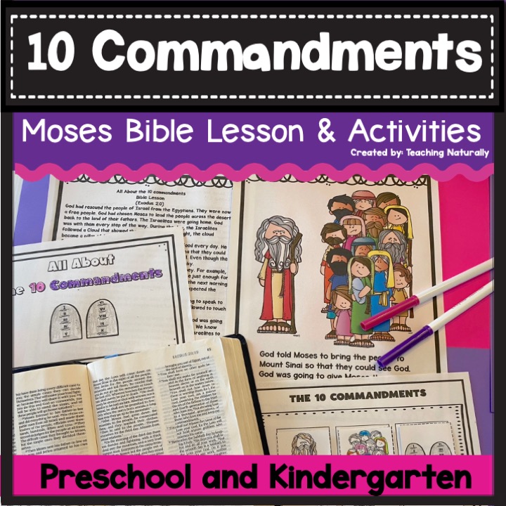 The 10 commandments Bible Lesson Preschool & Kindergarten - Classful
