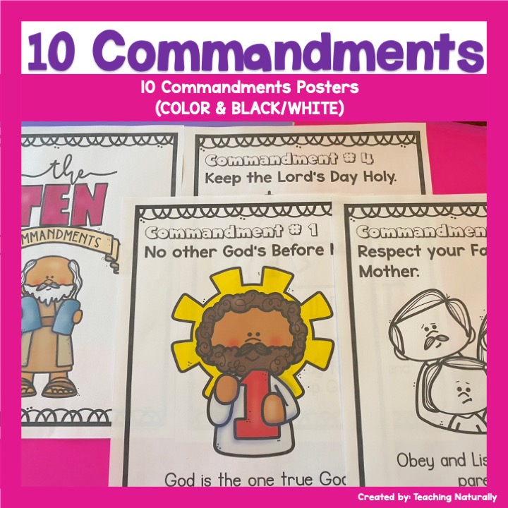 The 10 commandments Bible Lesson Preschool & Kindergarten - Classful