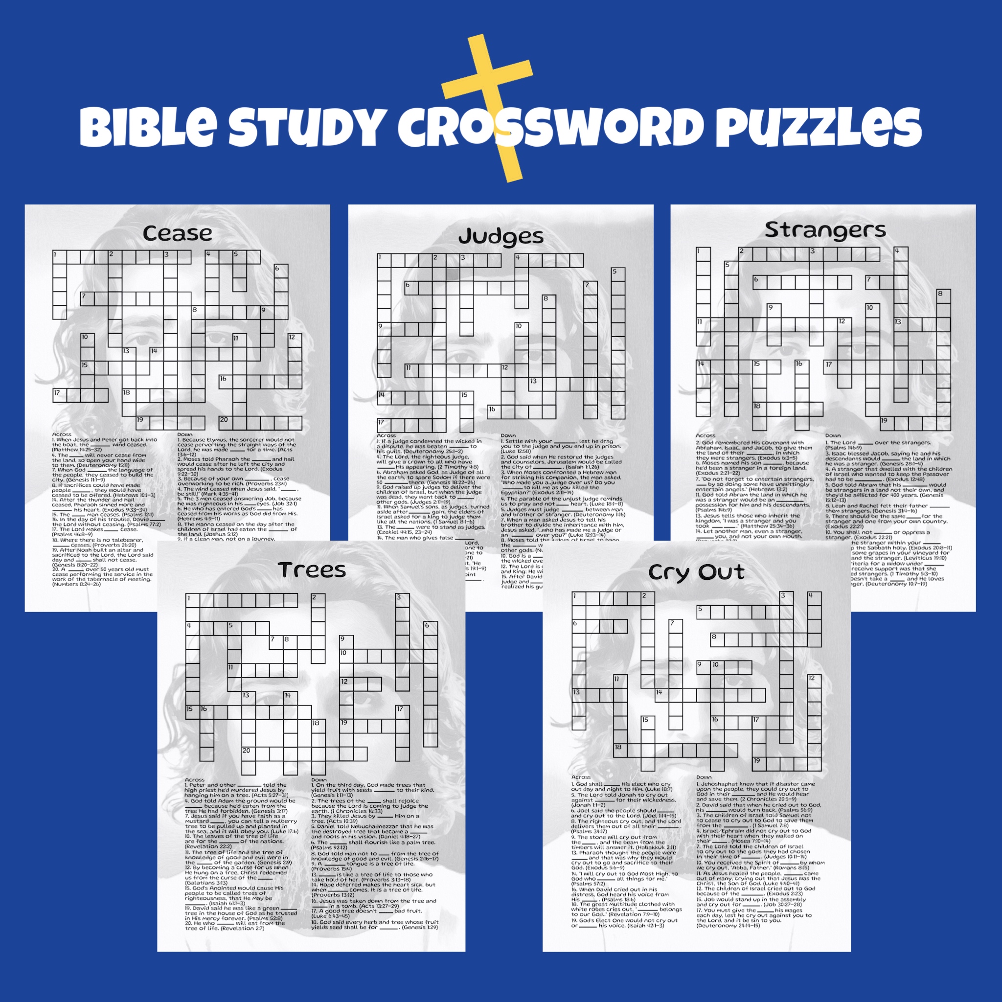 Bible Study Crossword Puzzles (set 12) - Classful