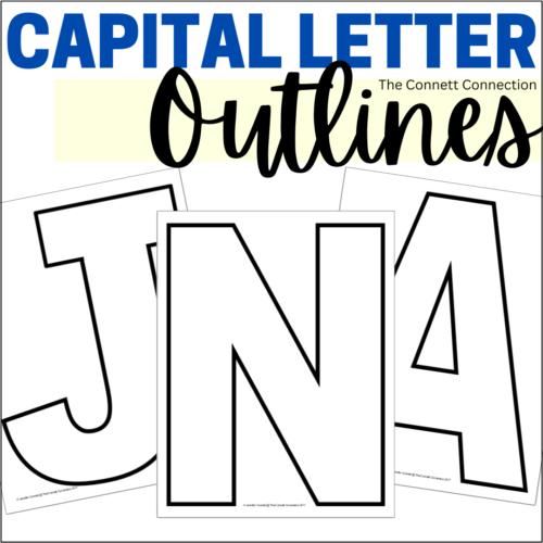 Capital Letter Outlines for Alphabet Craft Templates and Bulletin Board Letters's featured image